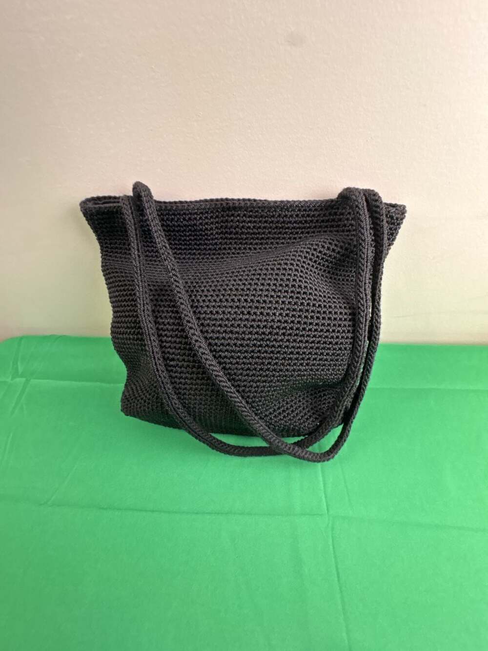 The Sak Black Crochet Tote Bag